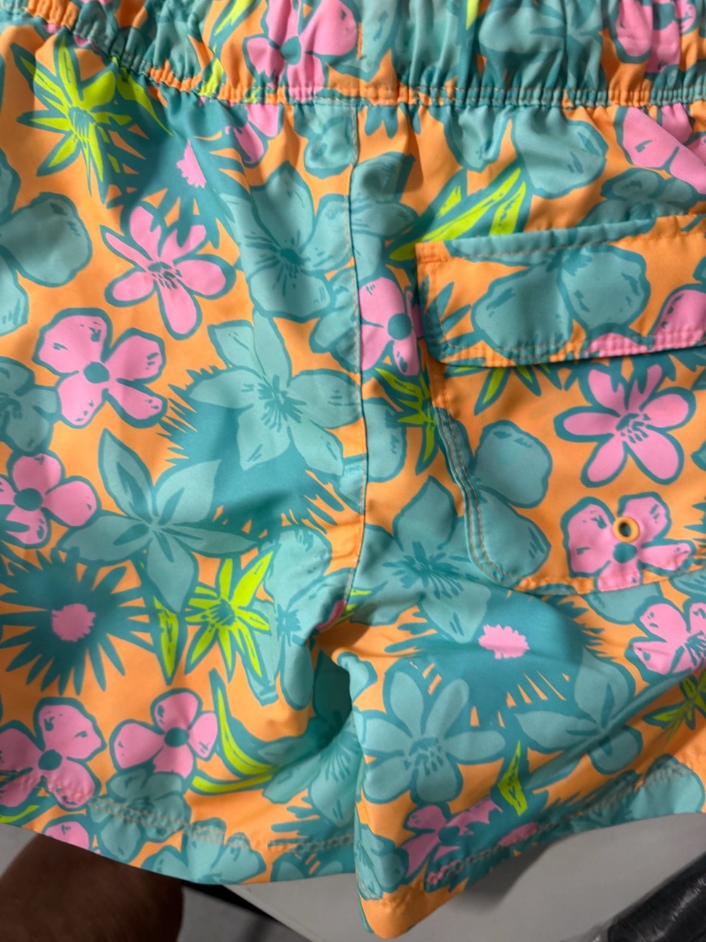 Tropical Floral Swim Shorts - Orange, Teal & Pink small 6/7 nwt cat & jack